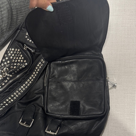 Black Studded Crossbody Bag - Picture 6 of 12
